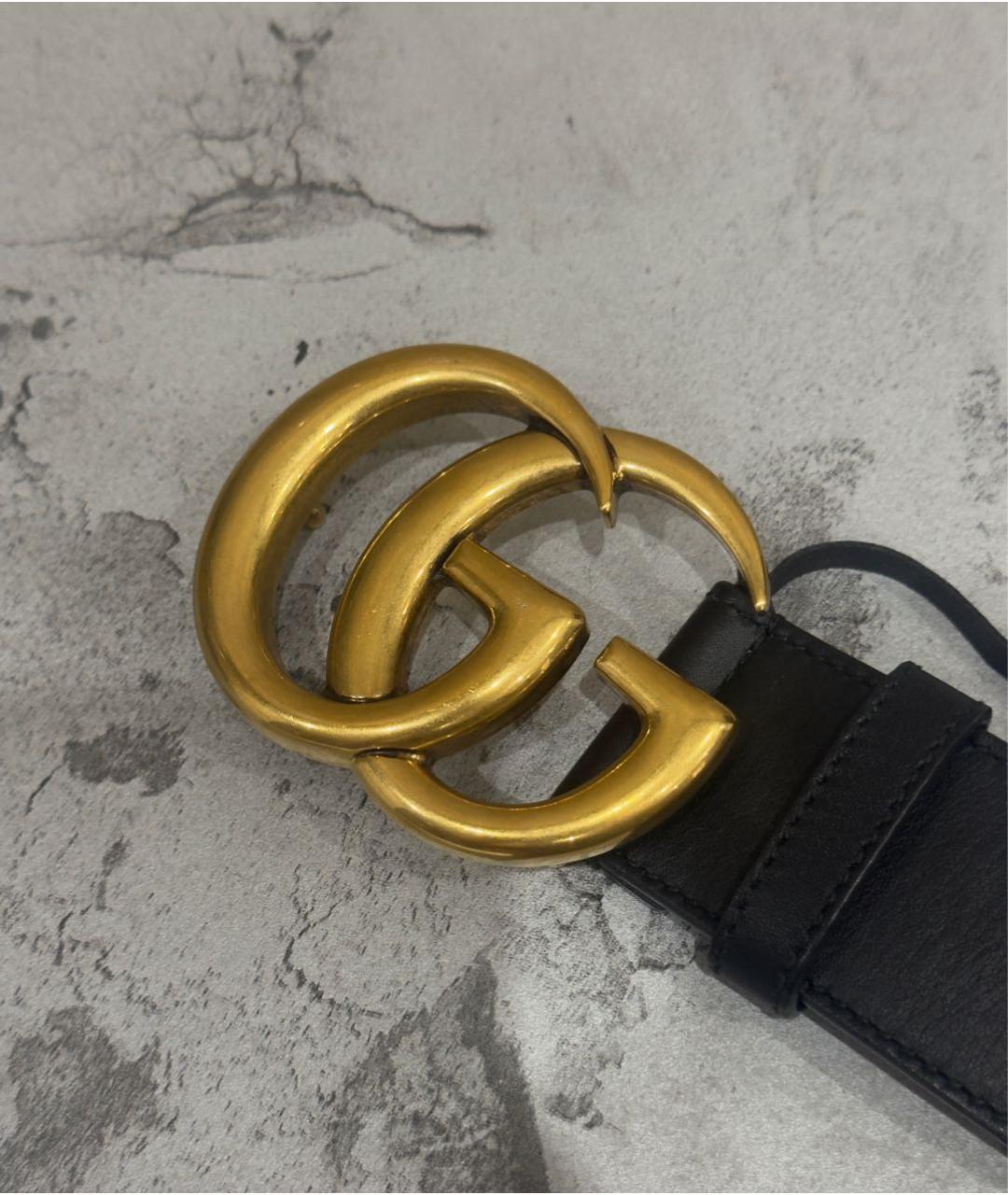 GUCCI Черный кожаный ремень, фото 4