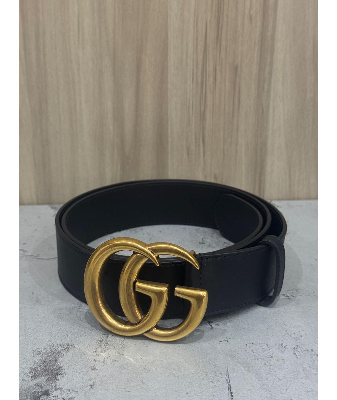 GUCCI Черный кожаный ремень, фото 6