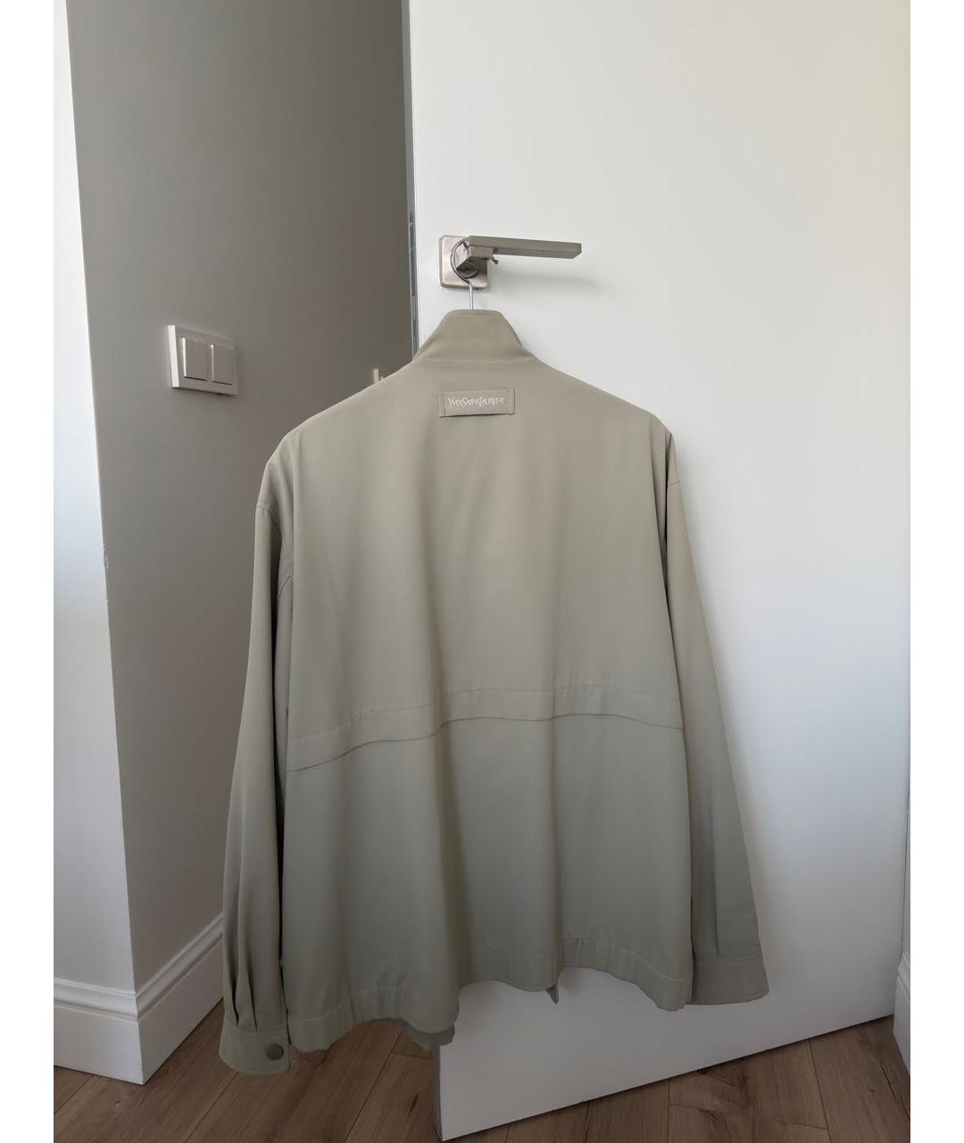 SAINT LAURENT Хаки полиэстеровая куртка, фото 3