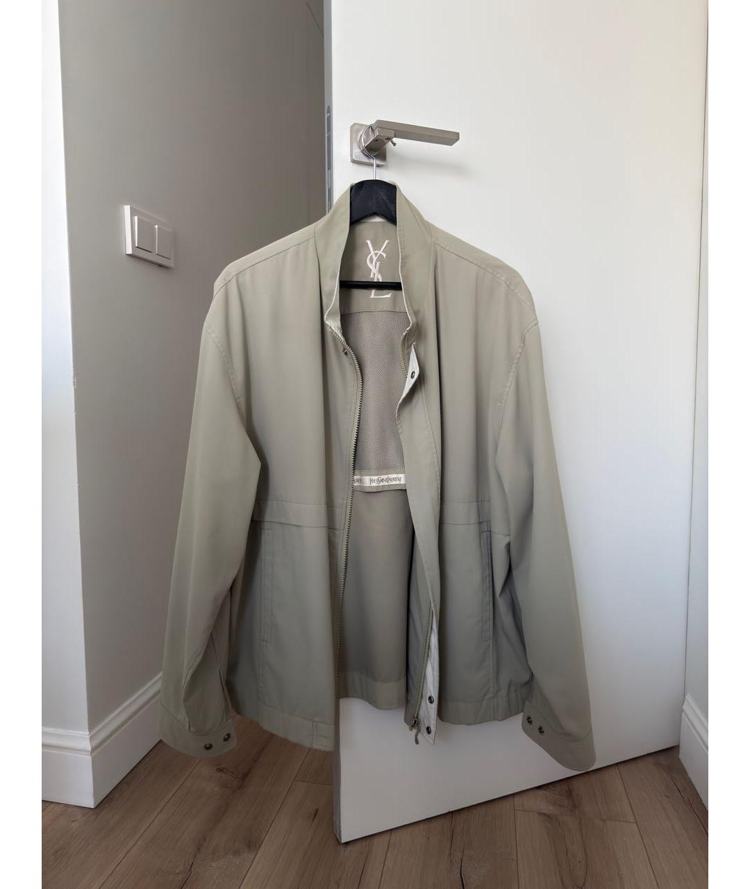 SAINT LAURENT Хаки полиэстеровая куртка, фото 2