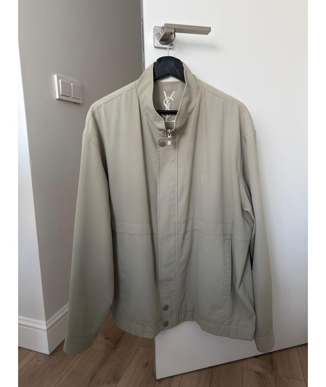 SAINT LAURENT Хаки полиэстеровая куртка, фото 5