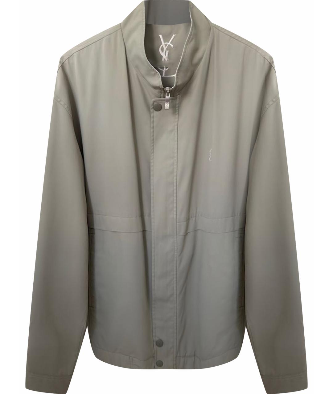 SAINT LAURENT Хаки полиэстеровая куртка, фото 1