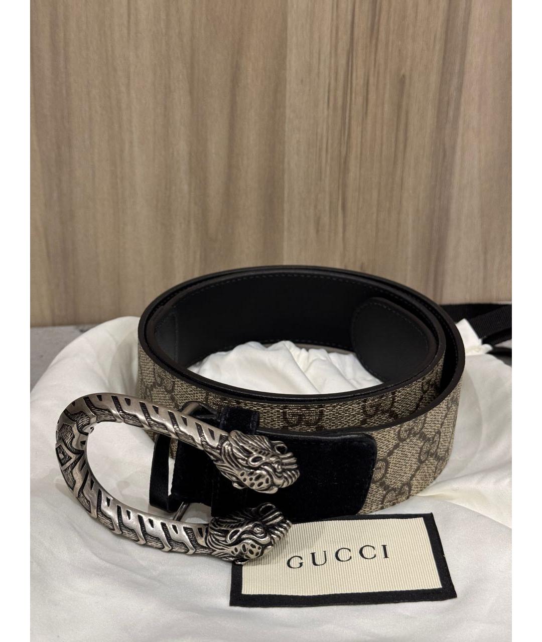 GUCCI Бежевый кожаный ремень, фото 6