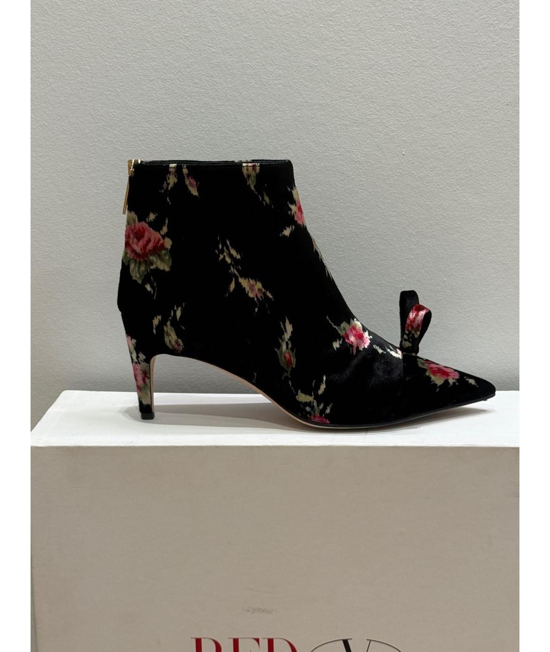 RED VALENTINO Черные текстильные ботильоны, фото 9