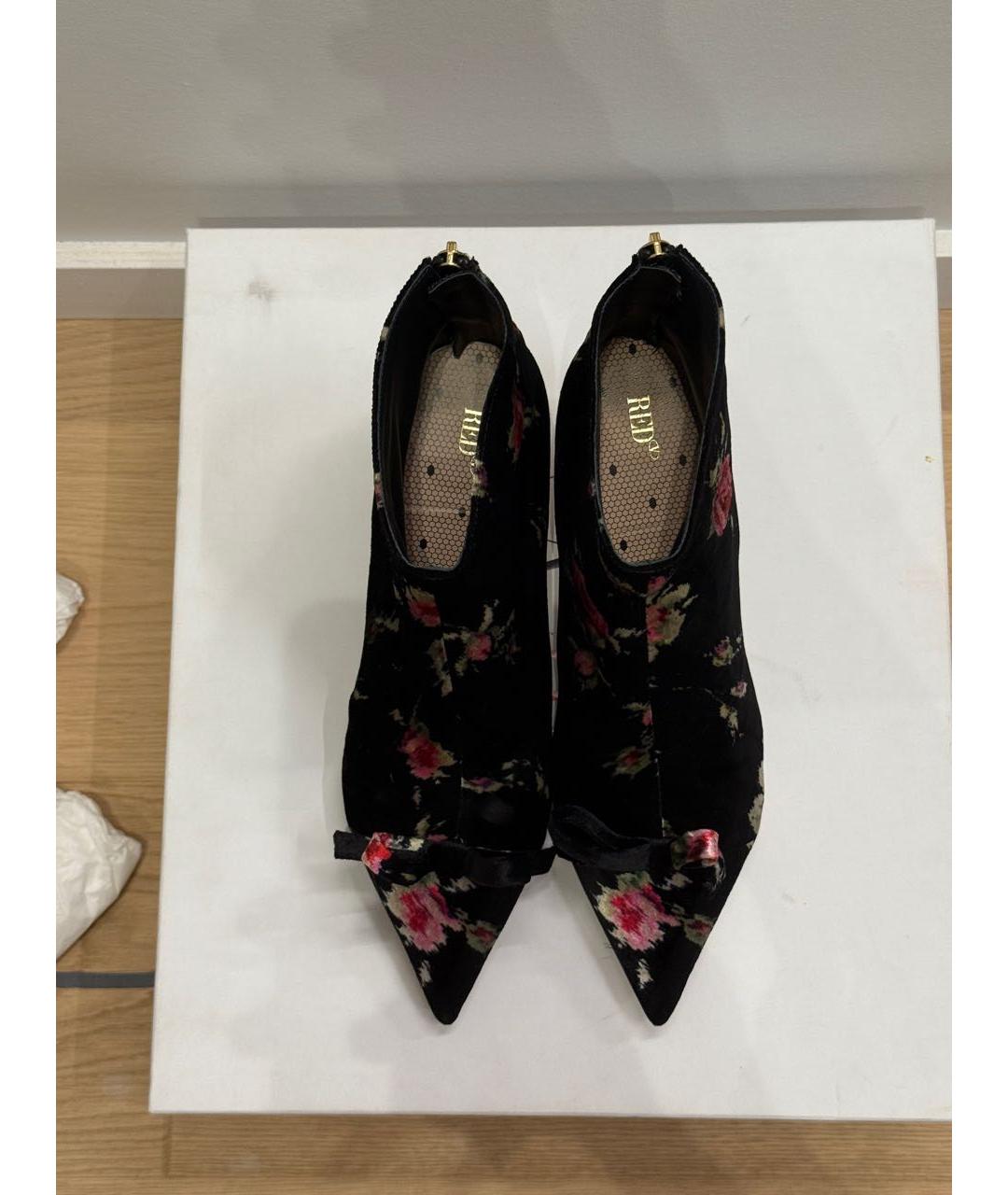 RED VALENTINO Черные текстильные ботильоны, фото 3