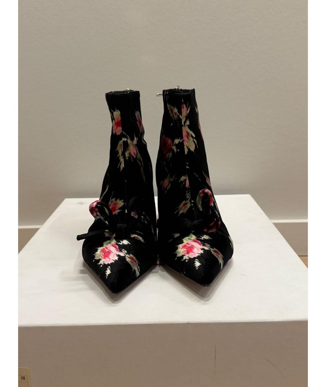 RED VALENTINO Черные текстильные ботильоны, фото 2