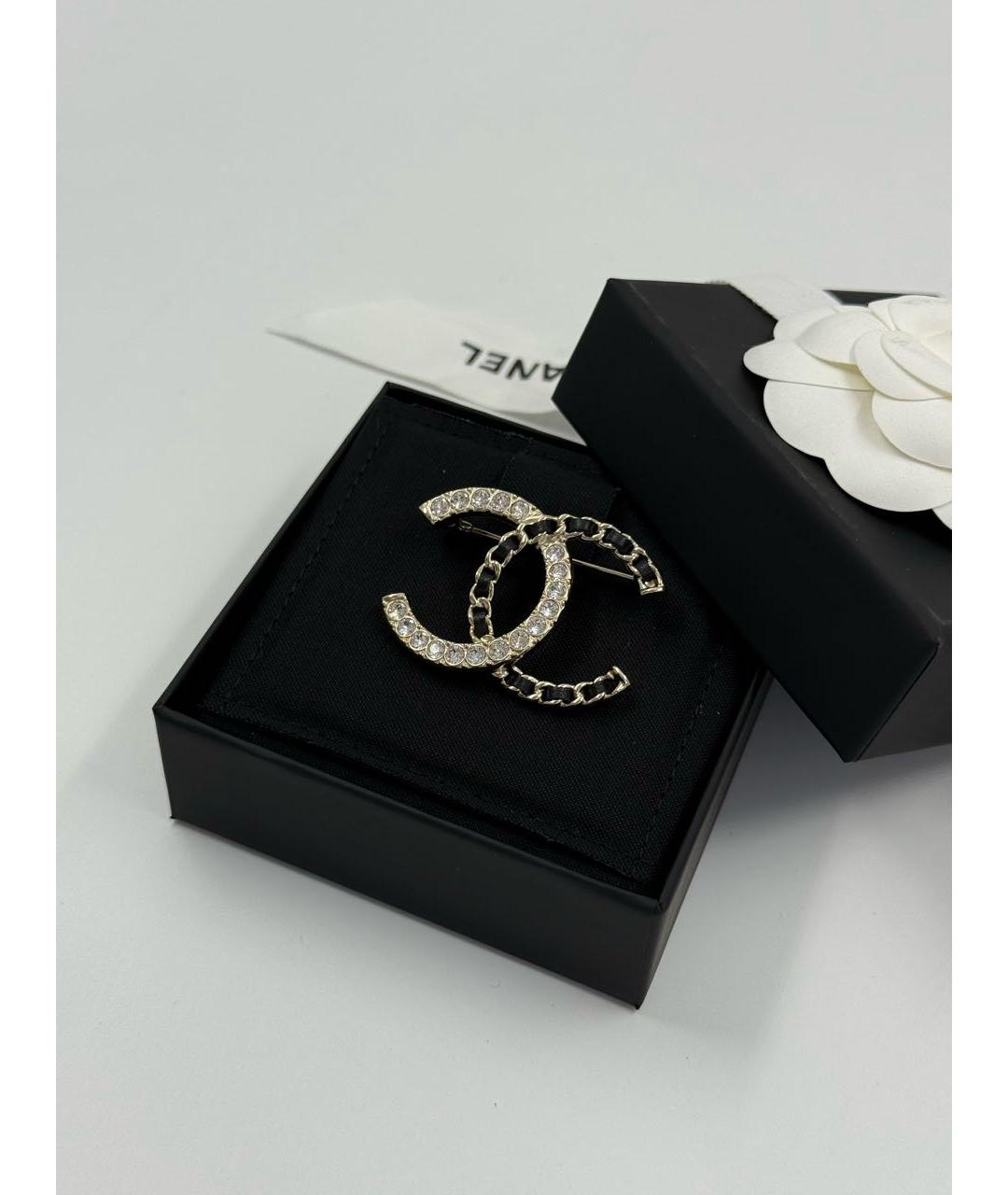 CHANEL Золотая металлическая булавка / брошь, фото 5