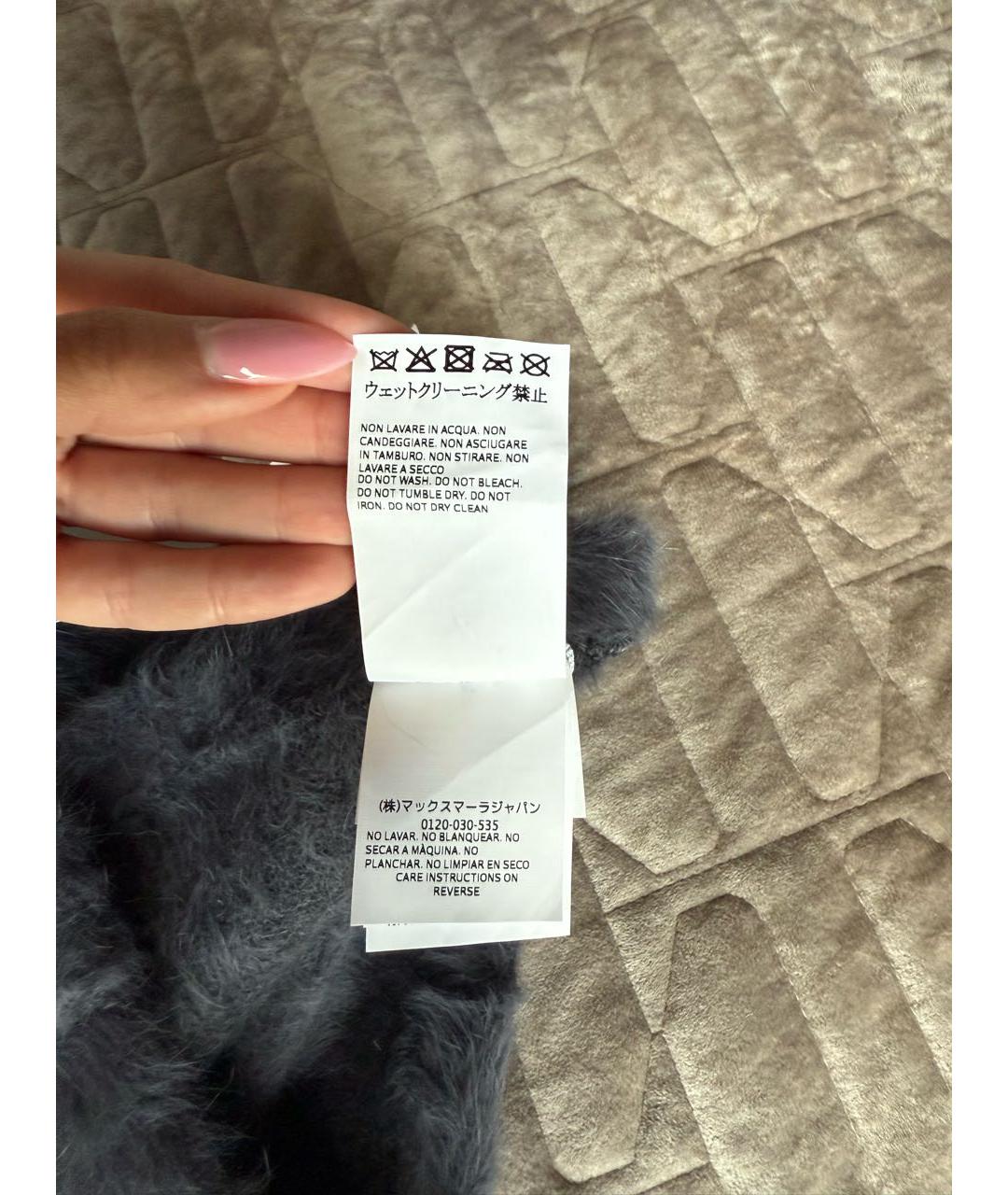 MAX MARA Антрацитовая шерстяная шапка, фото 4
