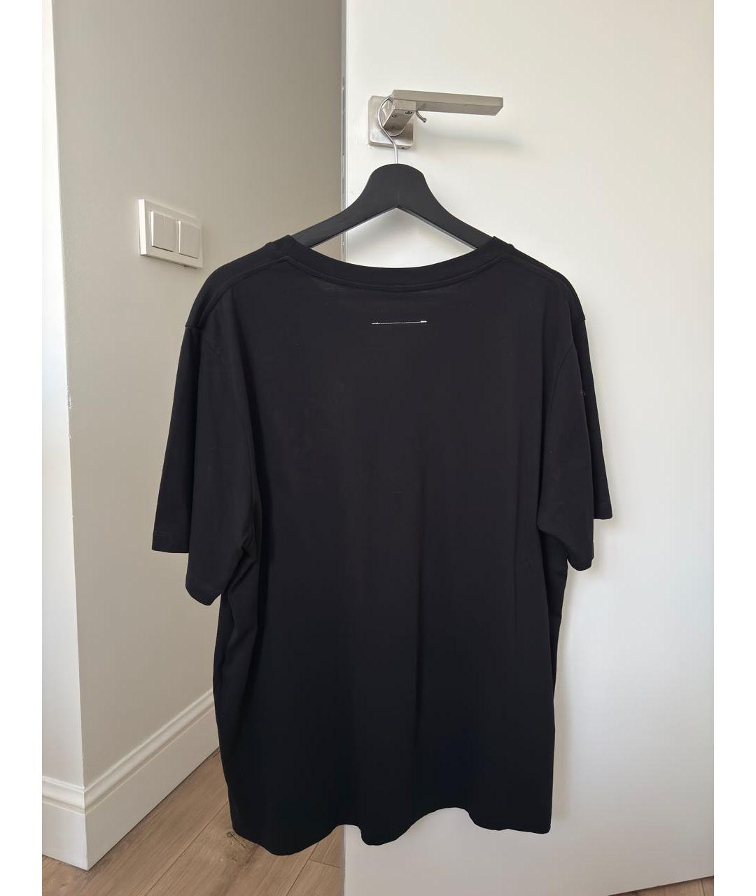 MM6 MAISON MARGIELA Черная хлопковая футболка, фото 2