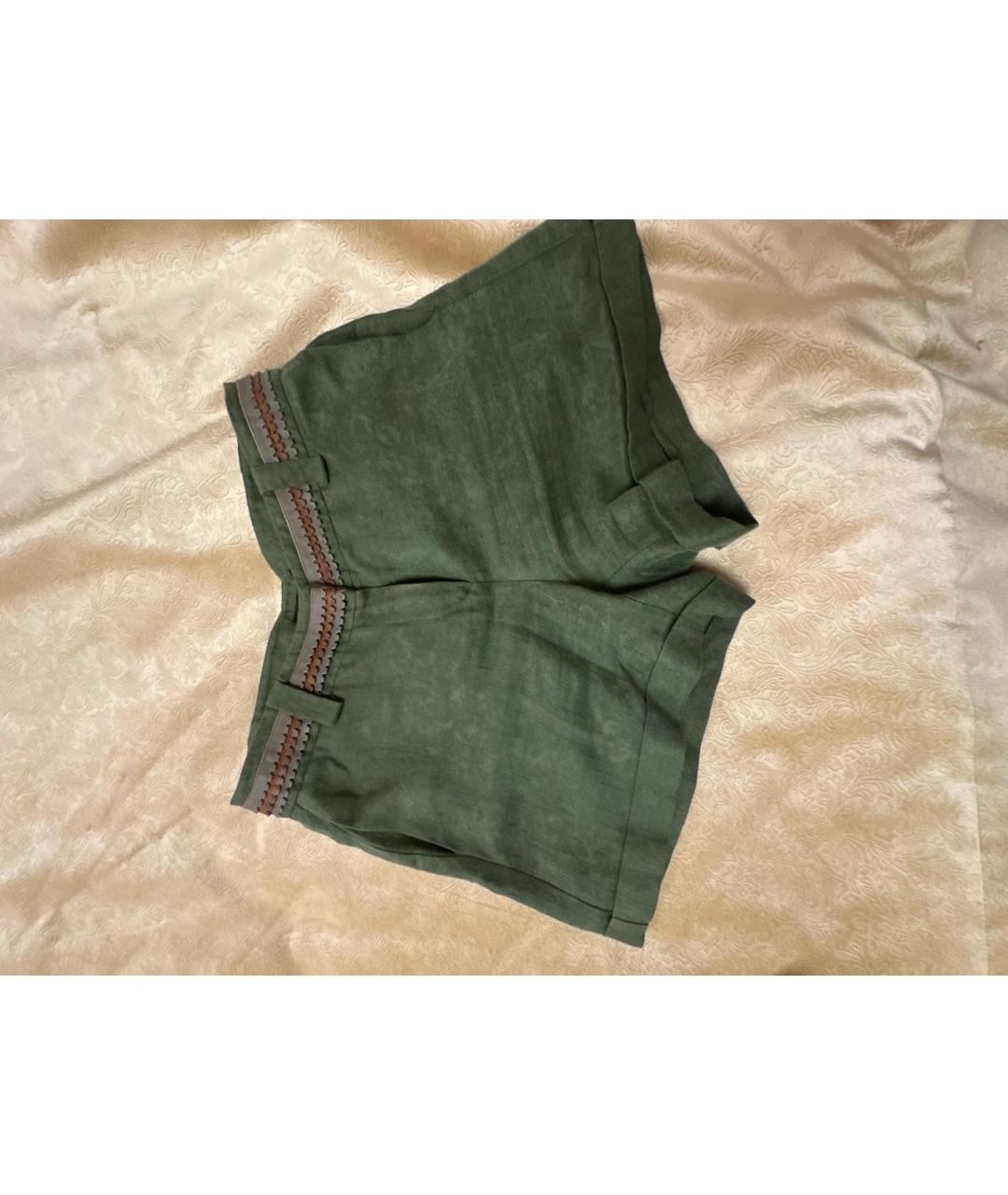 EMPORIO ARMANI Зеленый льняной костюм с брюками, фото 2