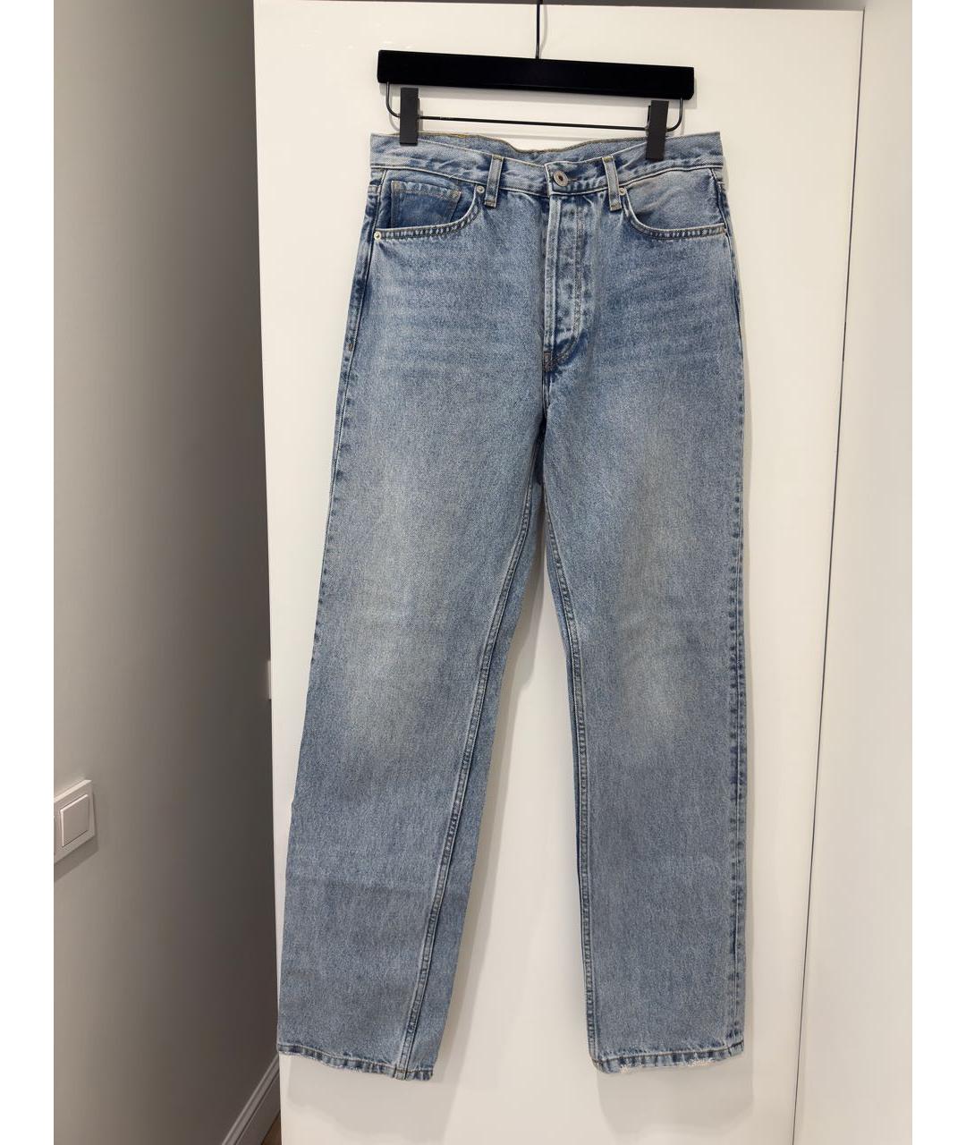 PLANTA ROSA Синие хлопковые прямые джинсы, фото 4