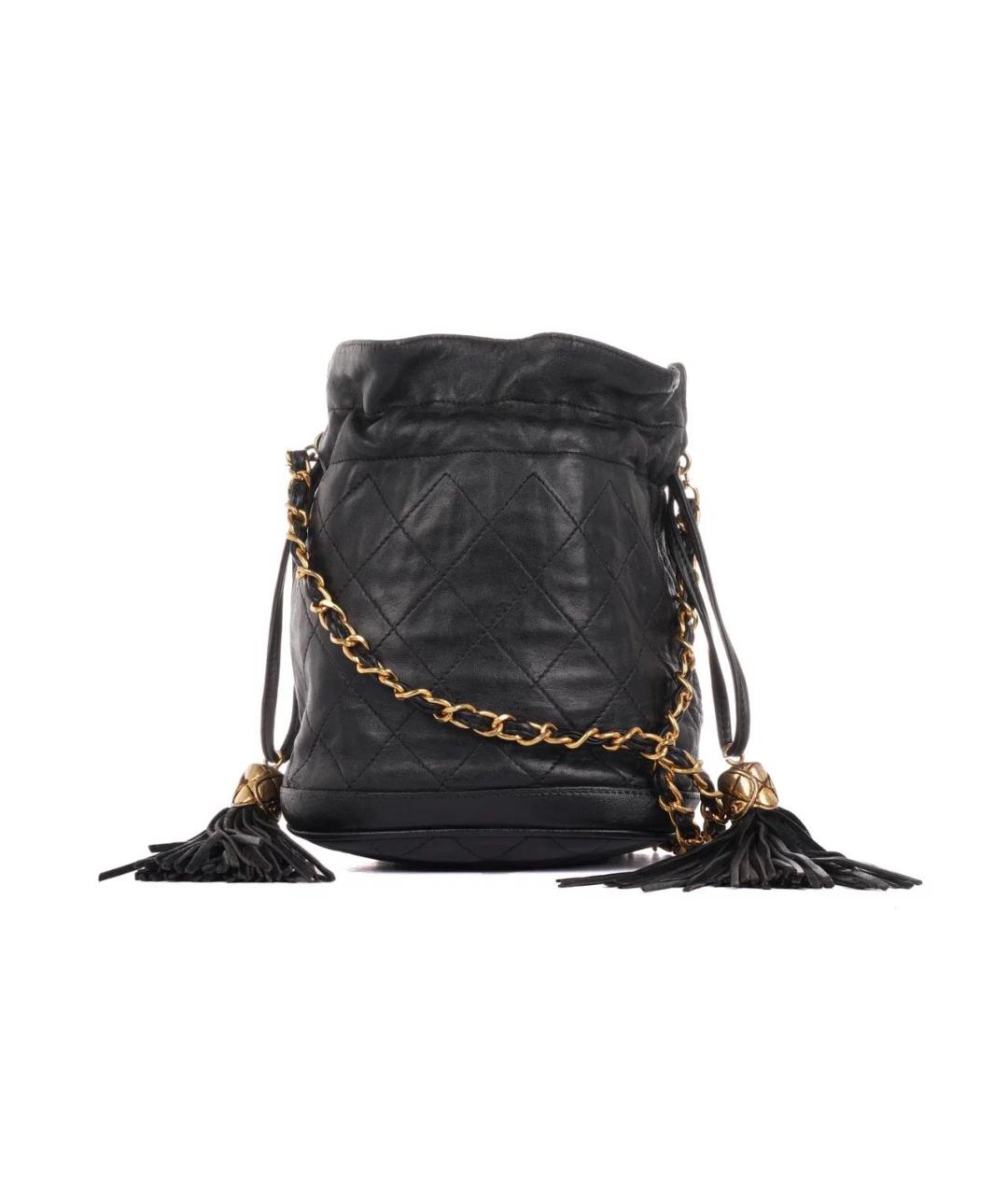 CHANEL Черная кожаная сумка через плечо, фото 9