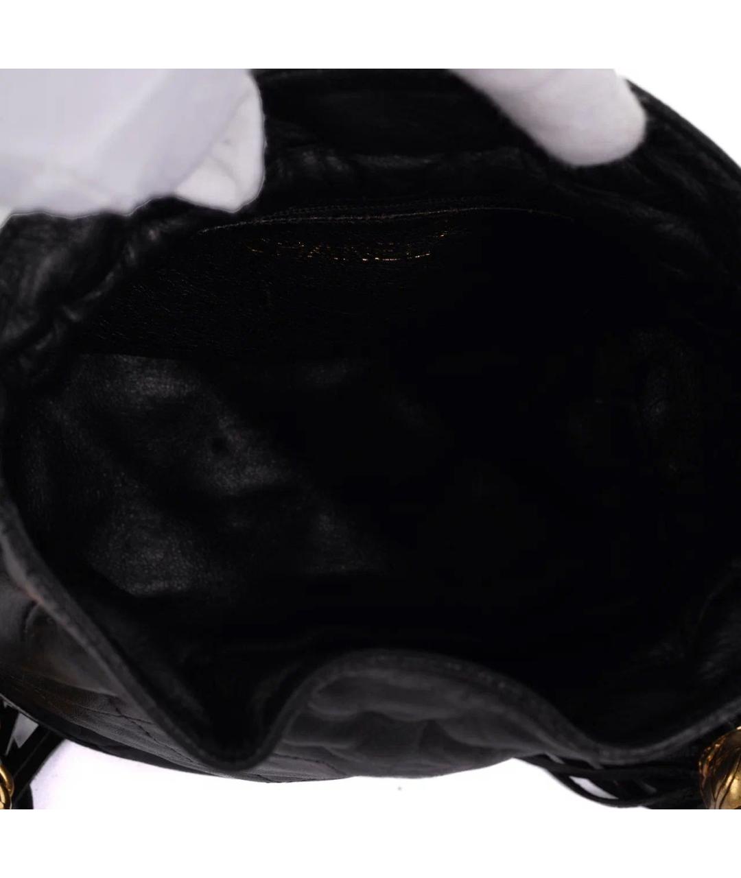 CHANEL Черная кожаная сумка через плечо, фото 7