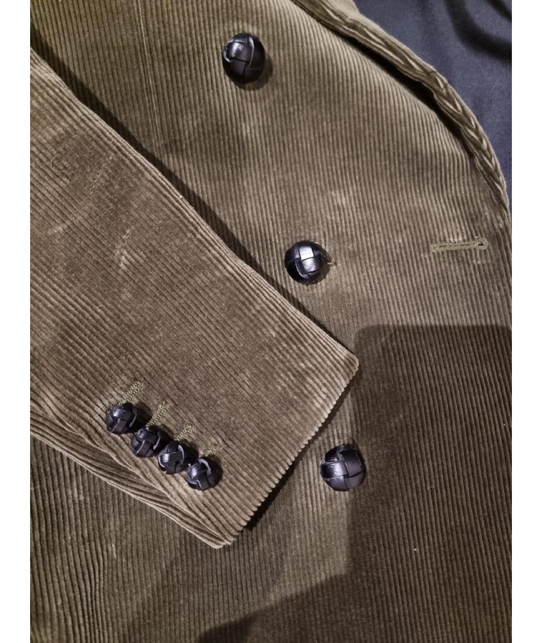 SAINT LAURENT Зеленый хлопковый жакет/пиджак, фото 8