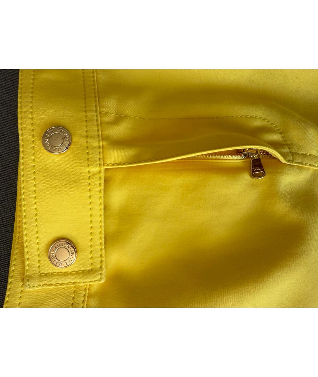 POLO RALPH LAUREN Желтая хлопковая юбка мини, фото 6