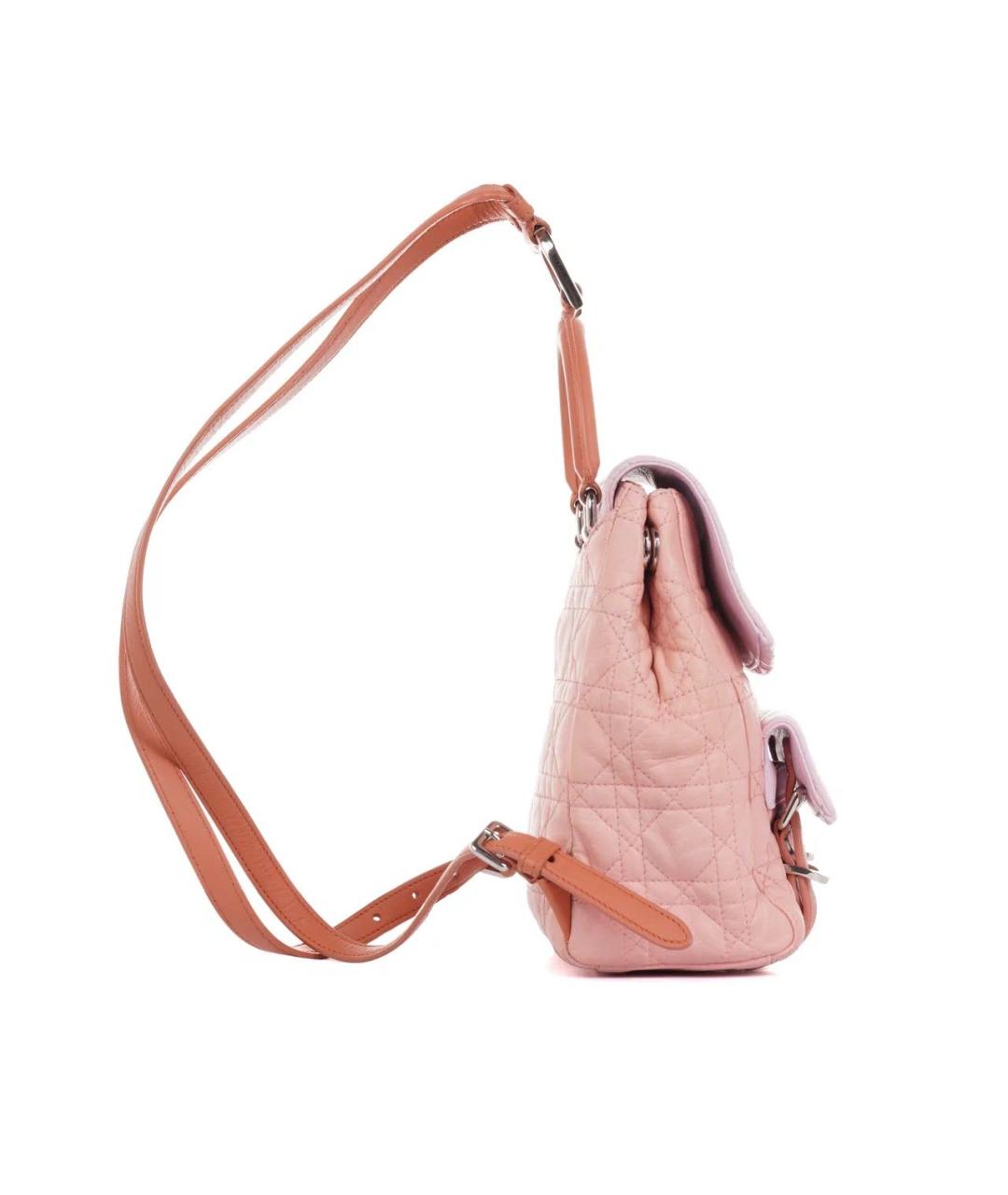CHRISTIAN DIOR Розовый кожаный рюкзак, фото 5