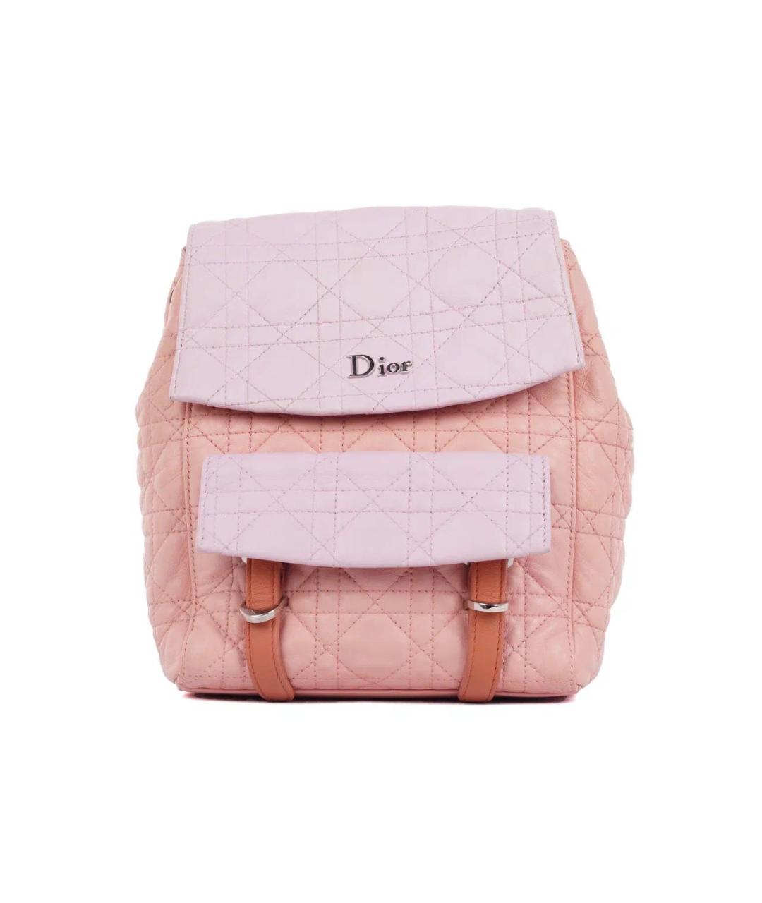 CHRISTIAN DIOR Розовый кожаный рюкзак, фото 9
