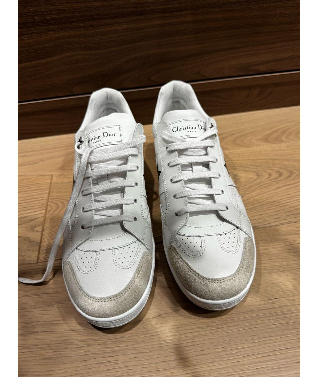 CHRISTIAN DIOR Белые кожаные кроссовки, фото 2