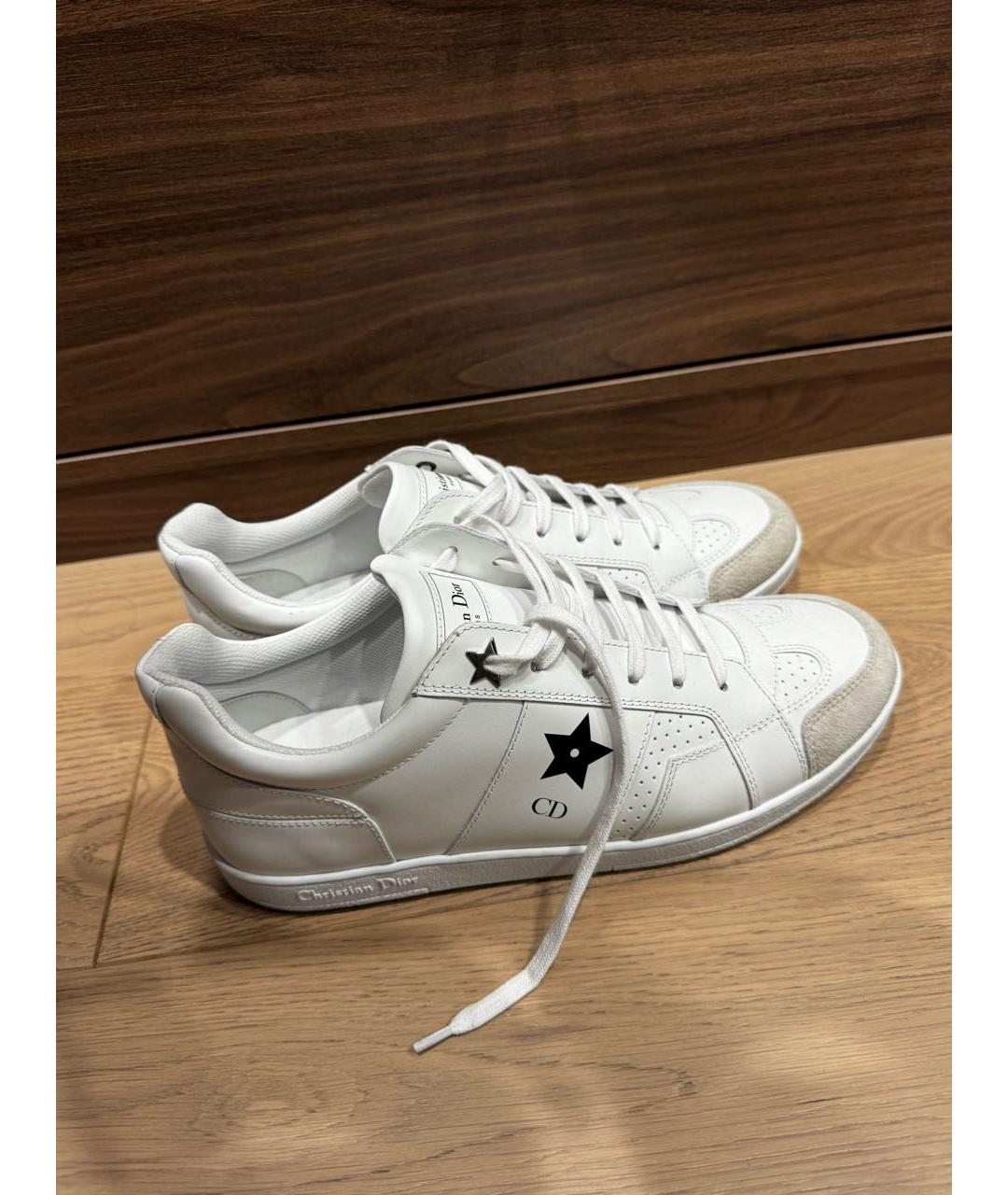 CHRISTIAN DIOR Белые кожаные кроссовки, фото 4
