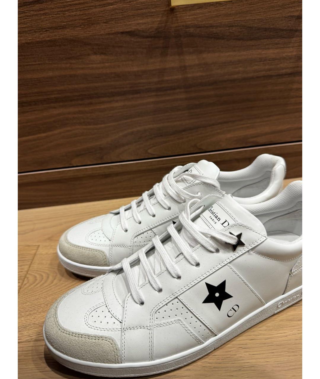 CHRISTIAN DIOR Белые кожаные кроссовки, фото 3