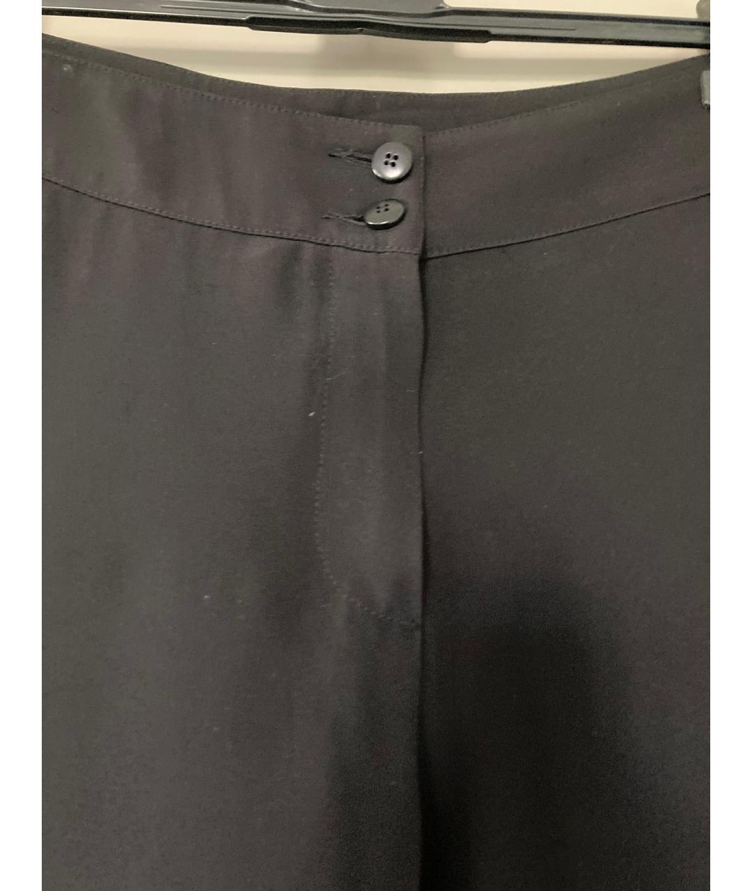 ARMANI COLLEZIONI Черные ацетатные брюки широкие, фото 6
