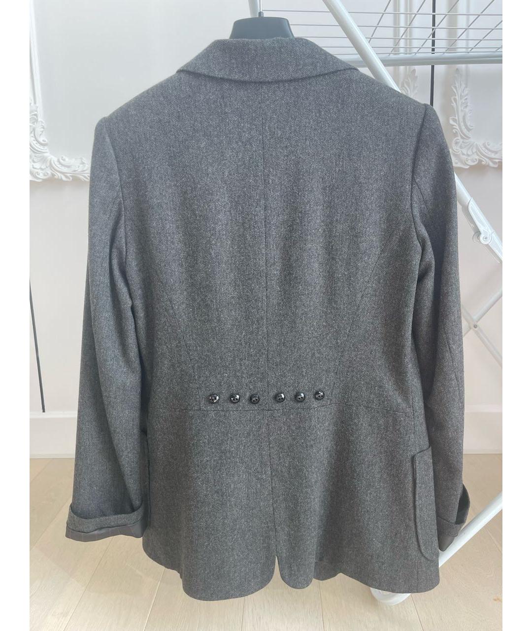 KENZO Антрацитовый шерстяной жакет/пиджак, фото 2
