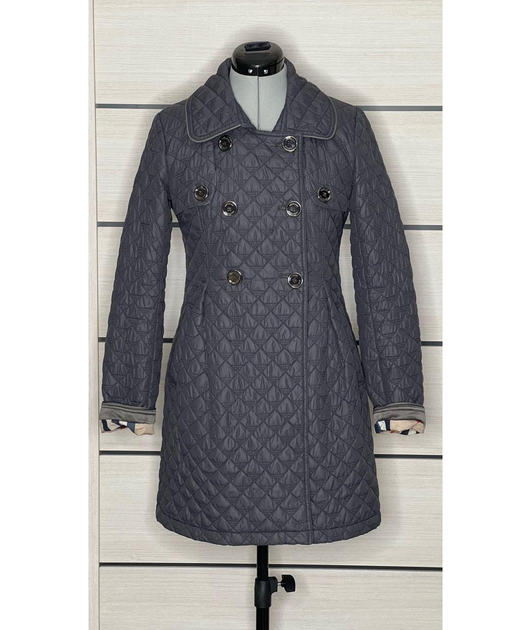 BURBERRY Антрацитовый полиэстеровый тренч/плащ, фото 8