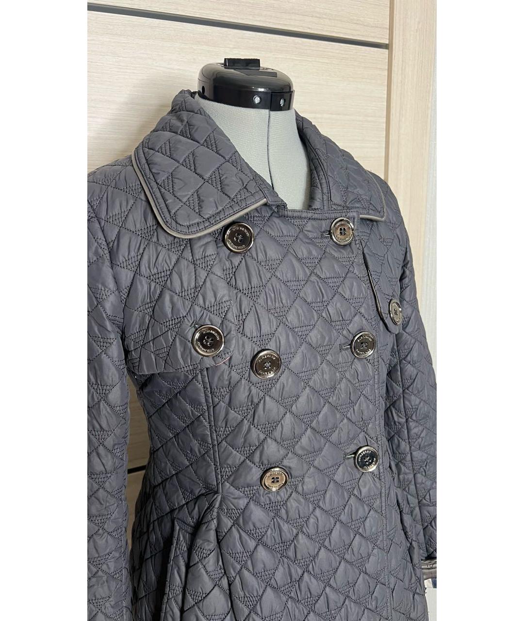 BURBERRY Антрацитовый полиэстеровый тренч/плащ, фото 4