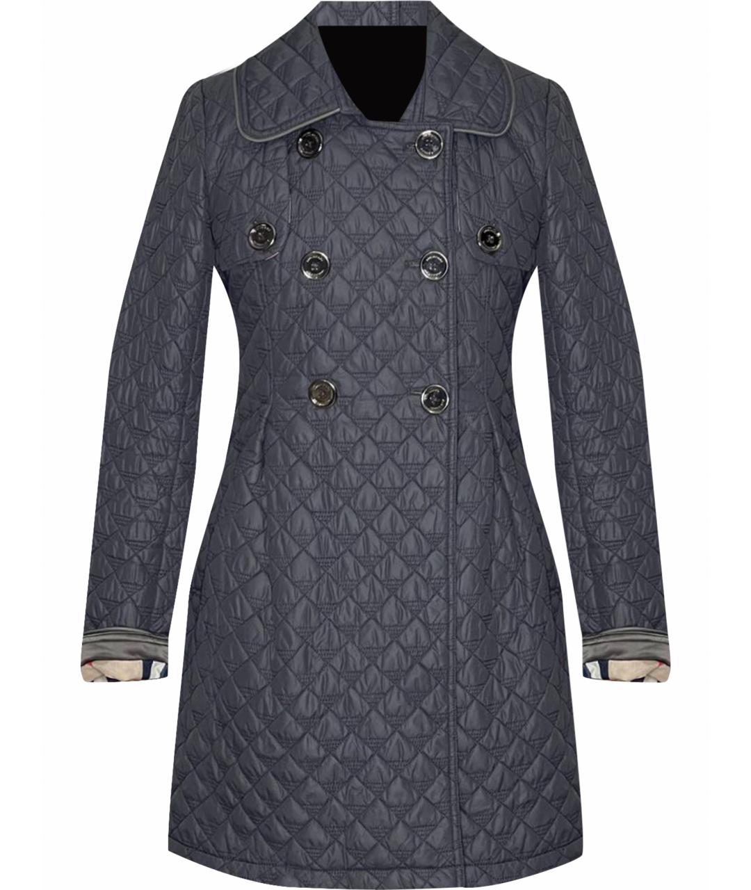 BURBERRY Антрацитовый полиэстеровый тренч/плащ, фото 1