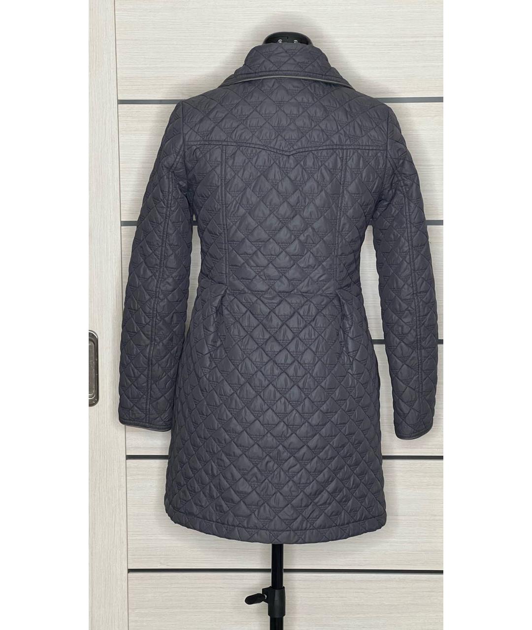 BURBERRY Антрацитовый полиэстеровый тренч/плащ, фото 2