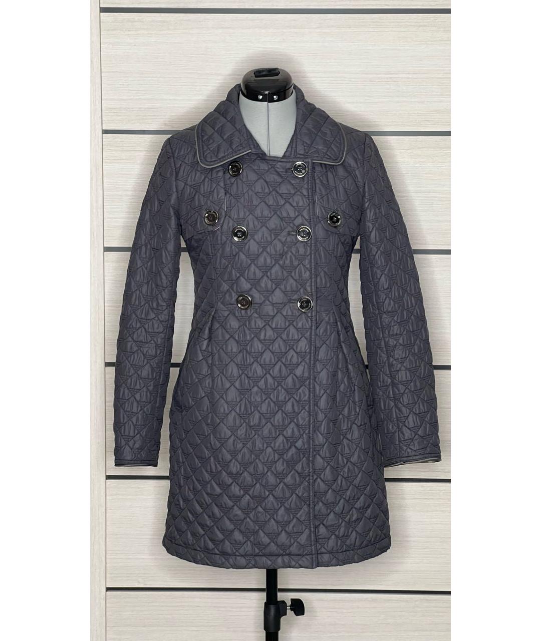 BURBERRY Антрацитовый полиэстеровый тренч/плащ, фото 5