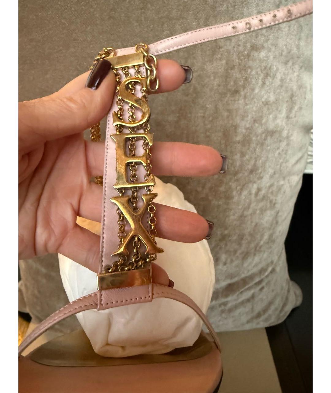 DOLCE&GABBANA Розовые кожаные босоножки, фото 6