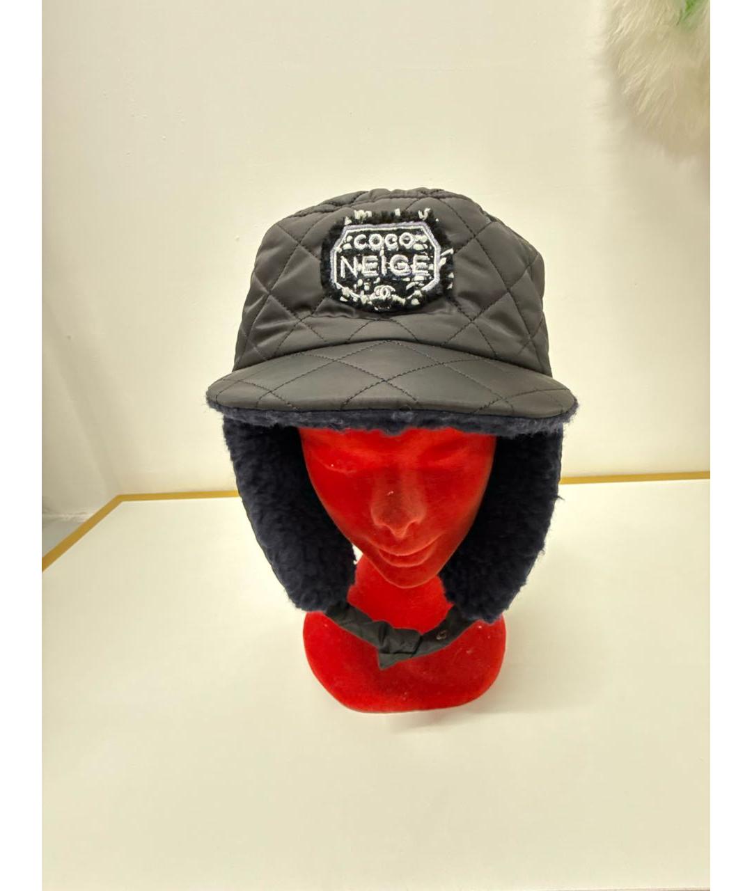 CHANEL Черная хлопковая шапка, фото 8