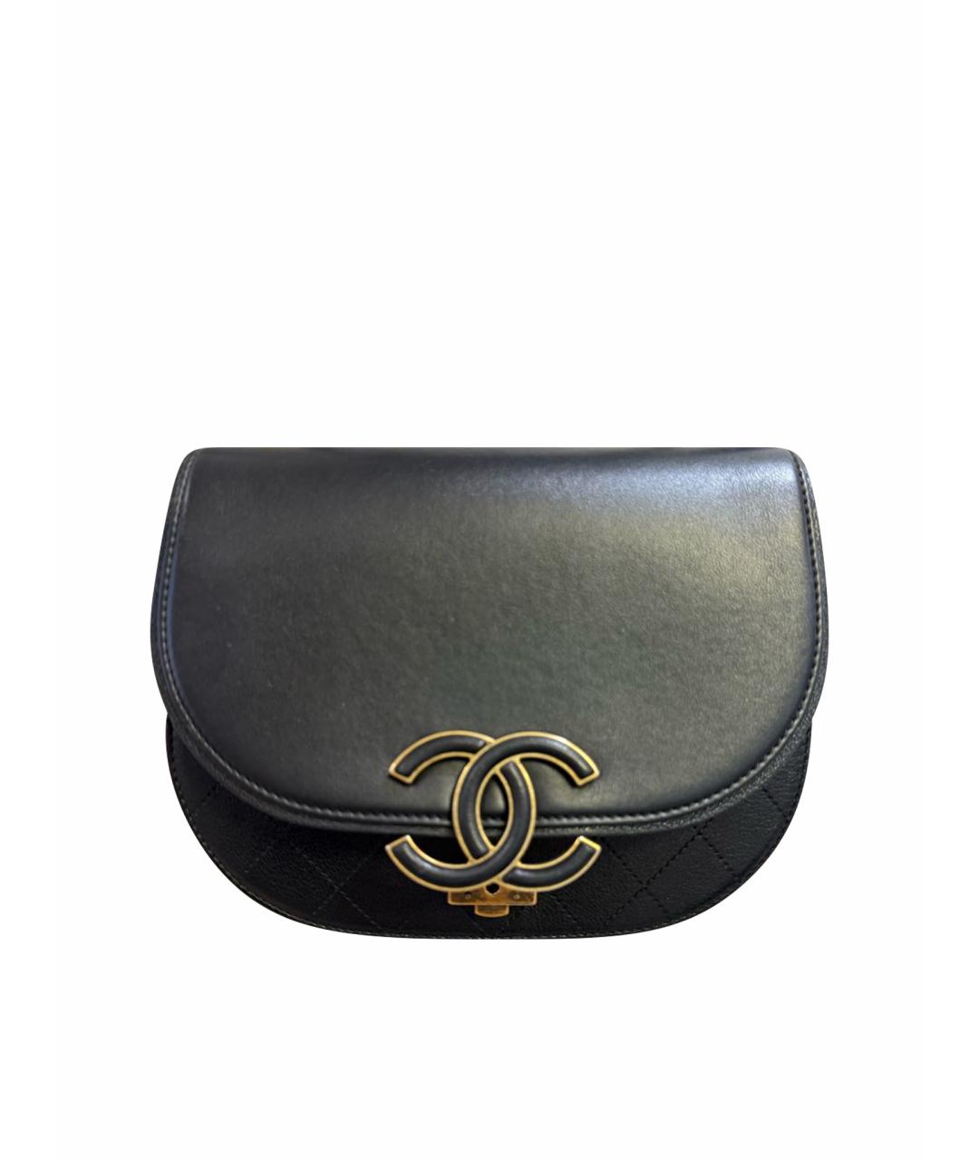 CHANEL Черная кожаная сумка через плечо, фото 1