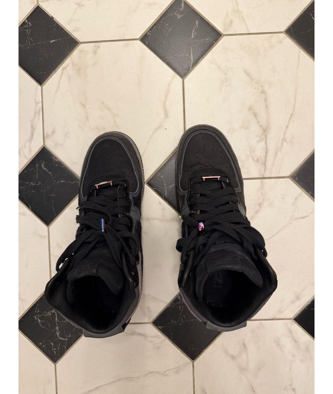 NIKE Черные замшевые высокие кроссовки / кеды, фото 3