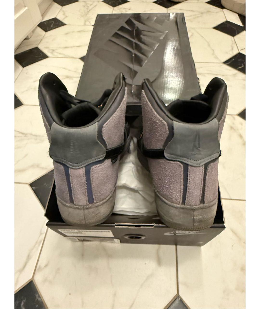 NIKE Черные замшевые высокие кроссовки / кеды, фото 4