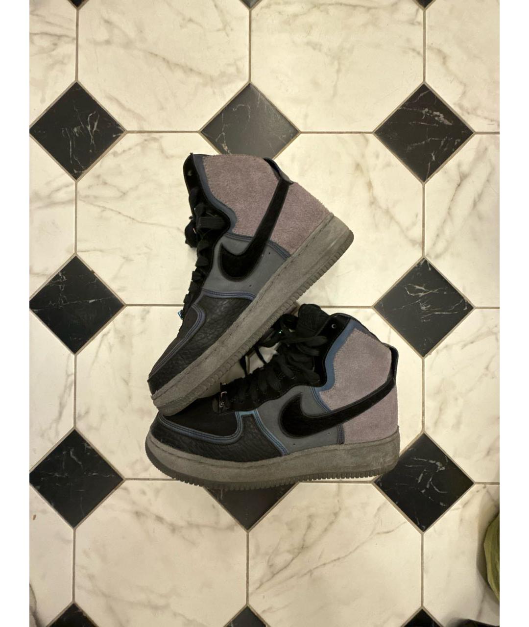 NIKE Черные замшевые высокие кроссовки / кеды, фото 6