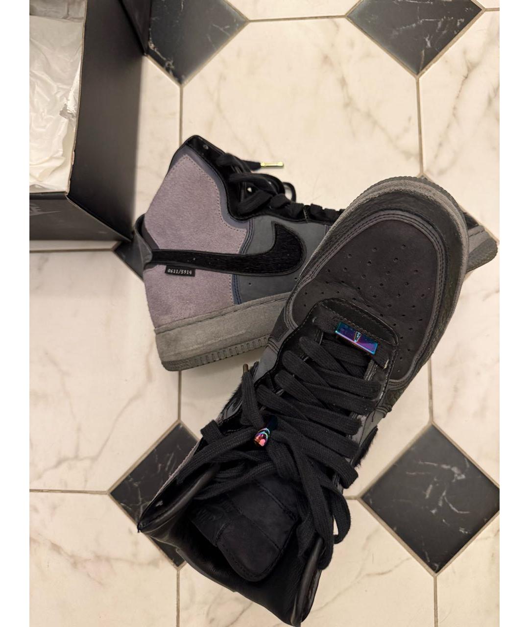 NIKE Черные замшевые высокие кроссовки / кеды, фото 5