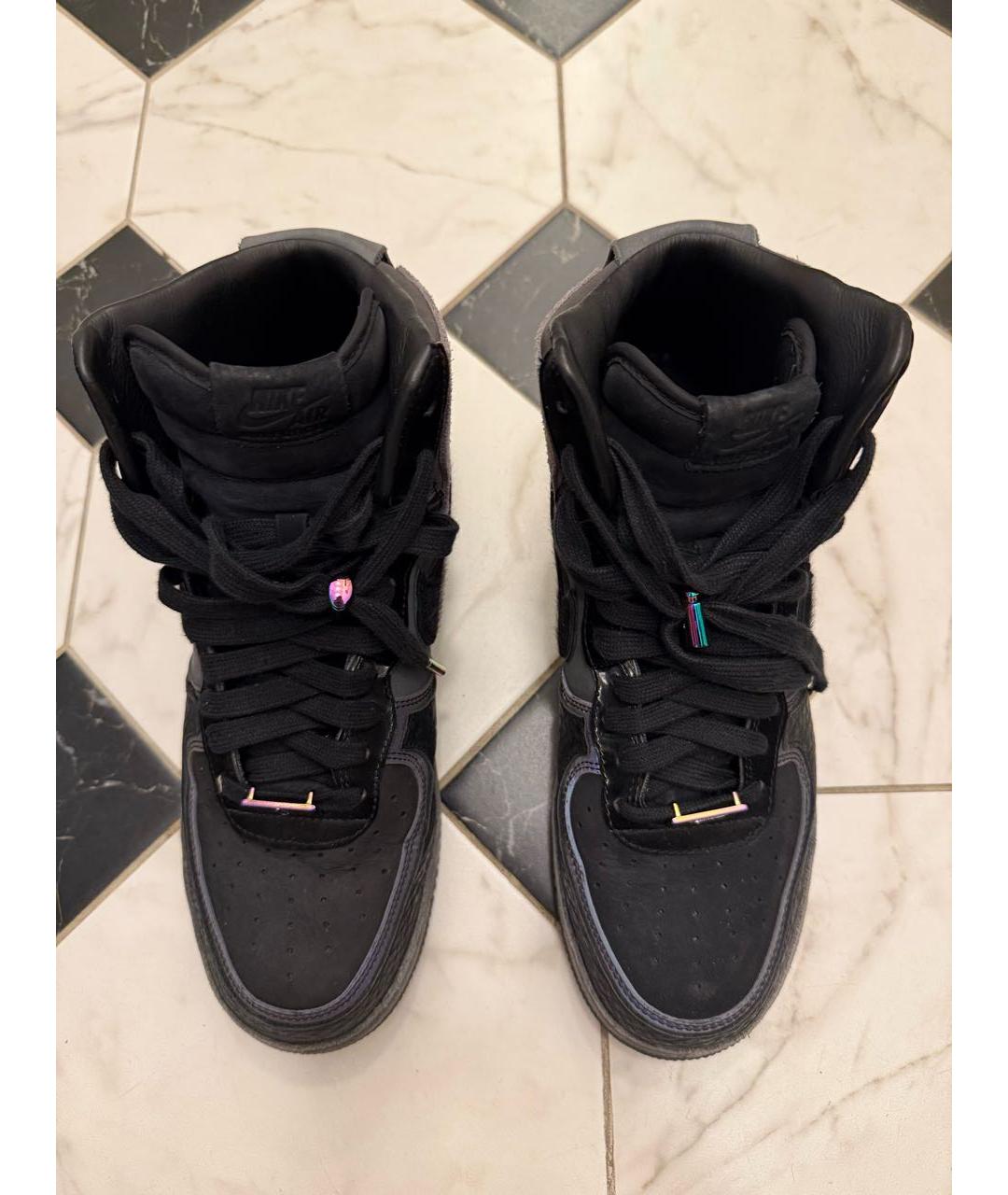 NIKE Черные замшевые высокие кроссовки / кеды, фото 2