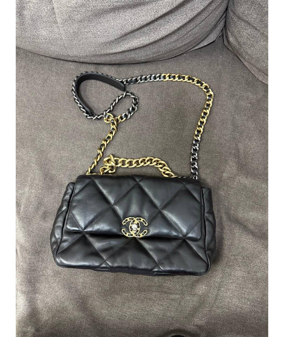 CHANEL Черная кожаная сумка на плечо, фото 3