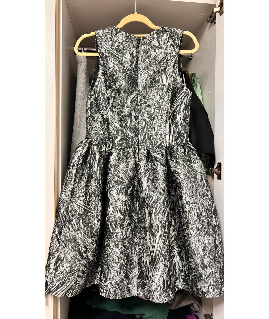 ALEXANDER MCQUEEN Серое шелковое вечернее платье, фото 2