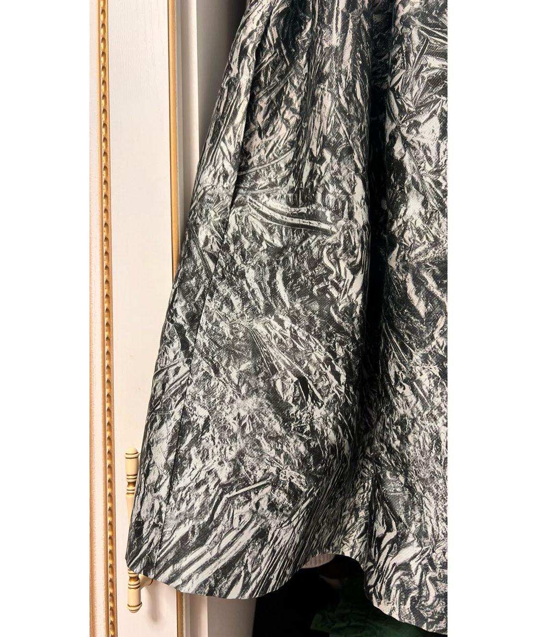 ALEXANDER MCQUEEN Серое шелковое вечернее платье, фото 4