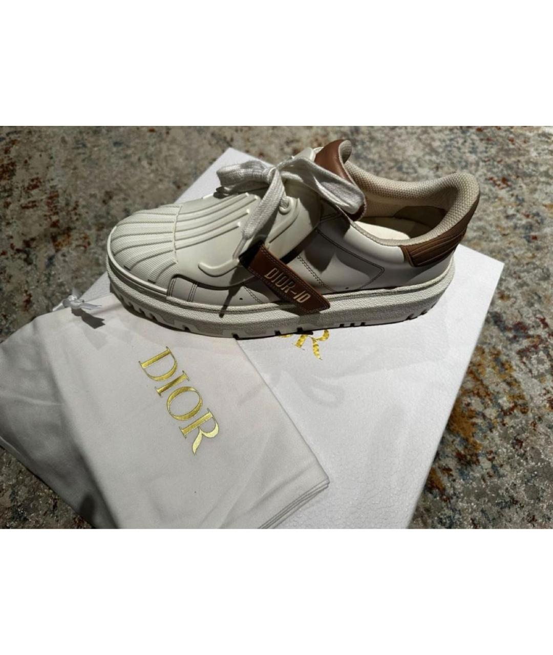 CHRISTIAN DIOR Белые кожаные кроссовки, фото 6