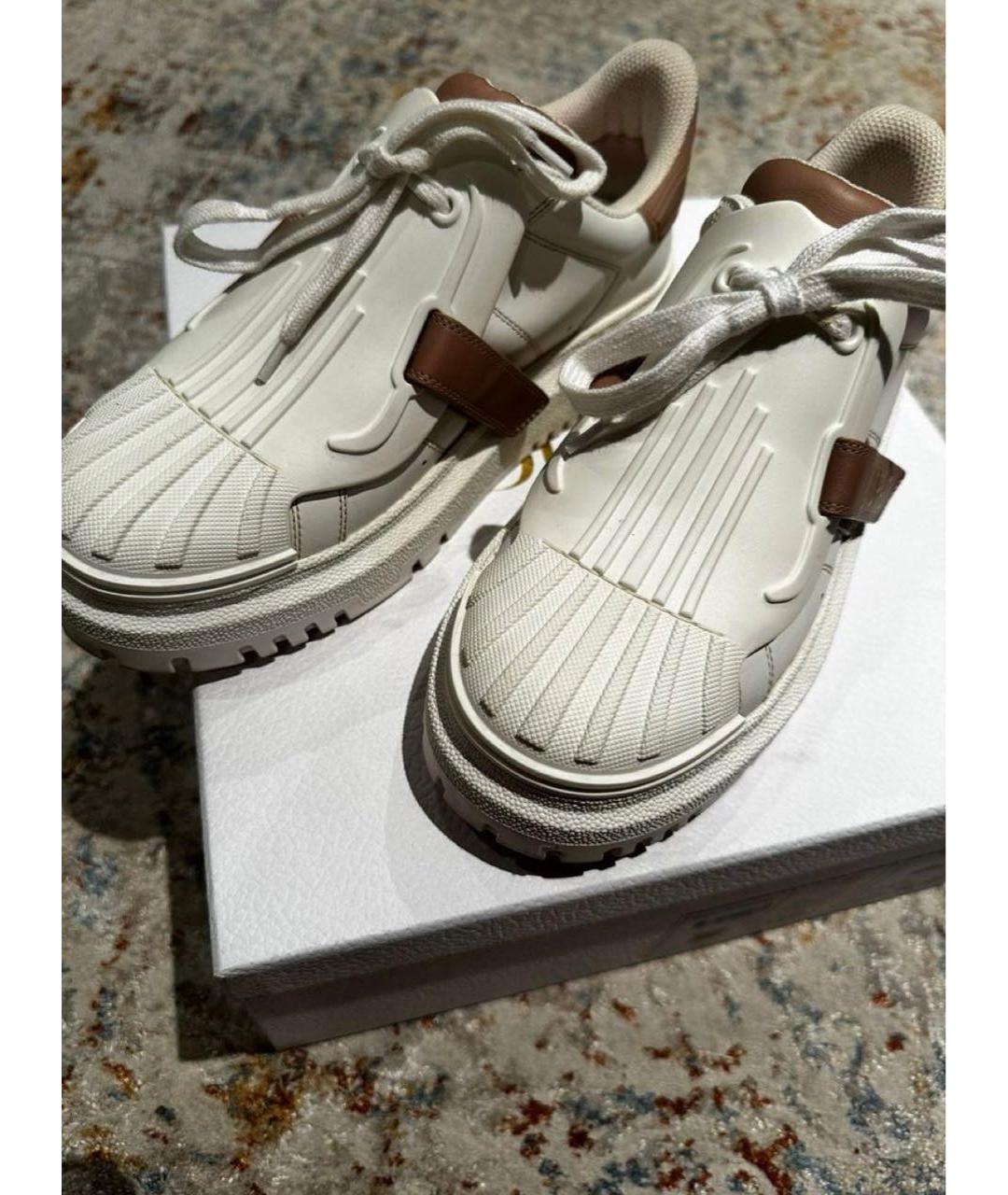 CHRISTIAN DIOR Белые кожаные кроссовки, фото 2