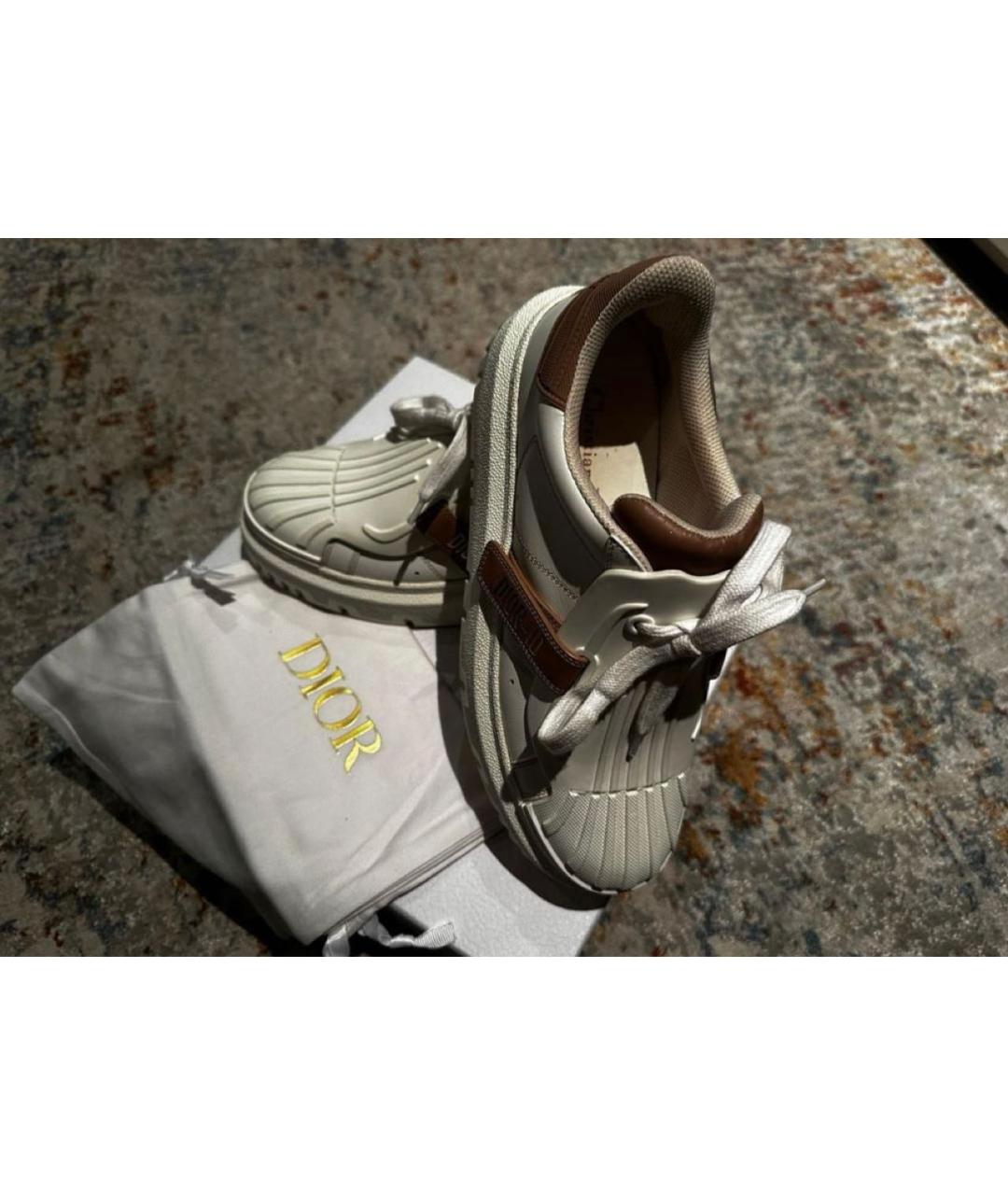 CHRISTIAN DIOR Белые кожаные кроссовки, фото 4