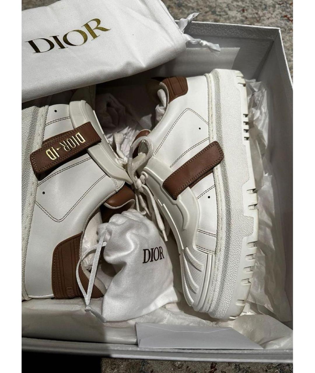 CHRISTIAN DIOR Белые кожаные кроссовки, фото 5