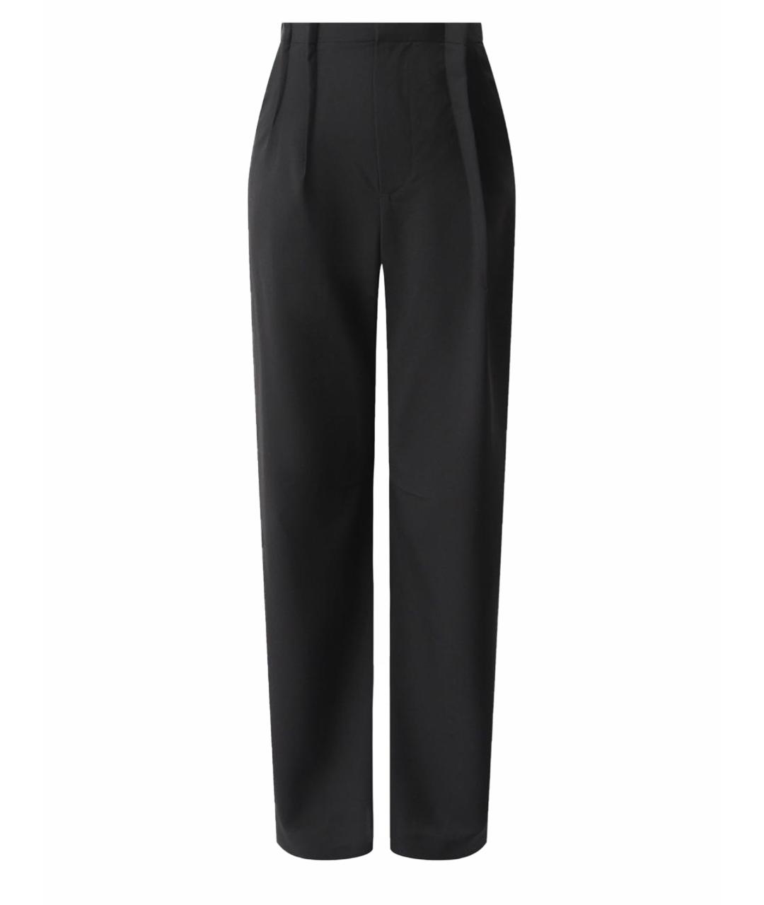 MM6 MAISON MARGIELA Черные шерстяные брюки широкие, фото 1