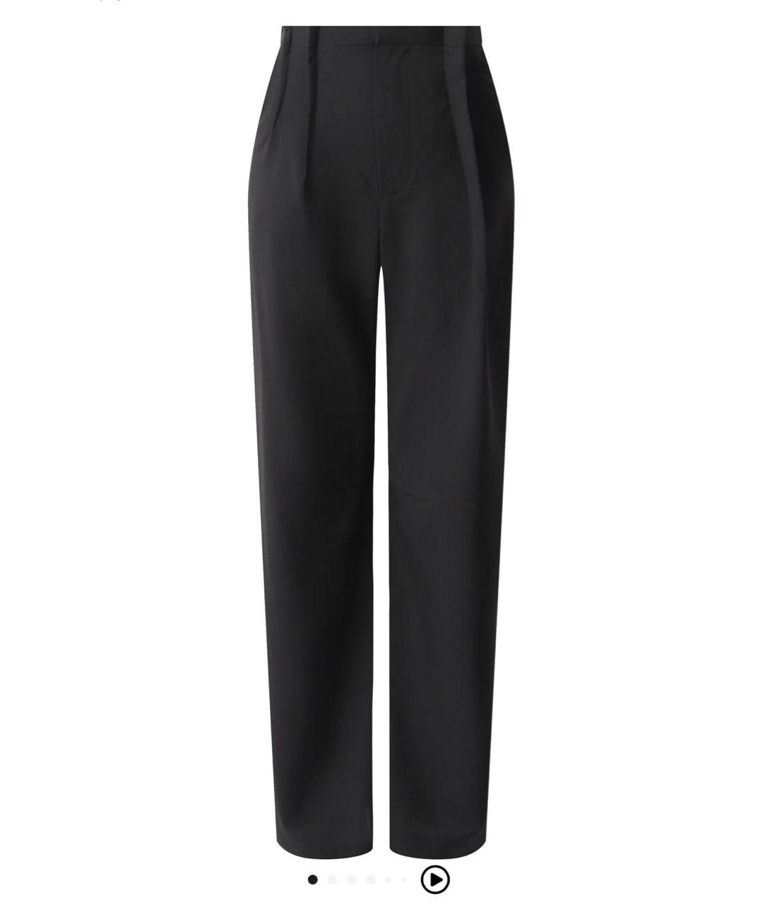 MM6 MAISON MARGIELA Черные шерстяные брюки широкие, фото 8