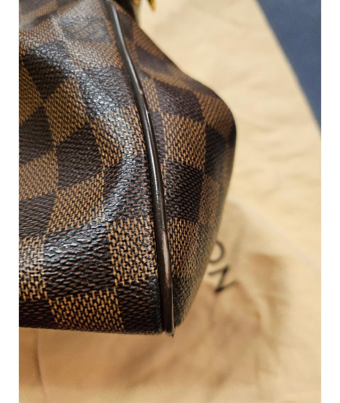 LOUIS VUITTON Коричневая сумка с короткими ручками, фото 7