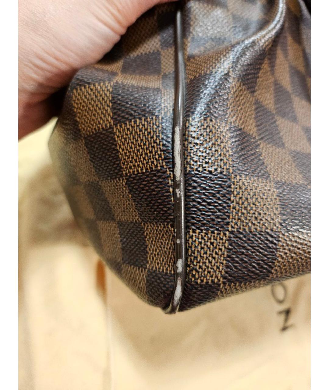 LOUIS VUITTON Коричневая сумка с короткими ручками, фото 9